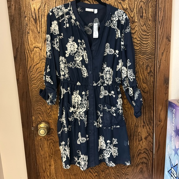 dressbarn Dresses & Skirts - New with tags navy blue and white dress.